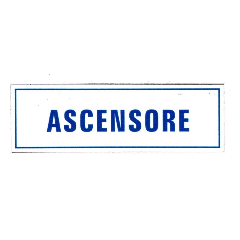 CARTELLONISTICA ADESIVA "ASCENSORE" 12x3,5 CM