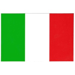 STICKERS "BANDIERA ITALIANA - TRICOLORE" ADESIVA (DIM. 15x10 CM)