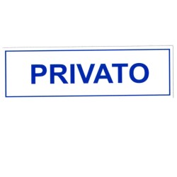 CARTELLONISTICA ADESIVA "PRIVATO" (DIM. 16x5 CM)
