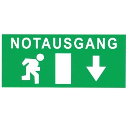 CARTELLONISTICA ADESIVA NOTAUSGANG (DIM. 23x10 CM)