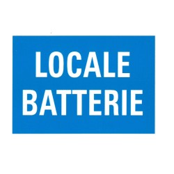 CARTELLONISTICA ADESIVA LOCALE BATTERIE (DIM. 15,7x10,8 CM)