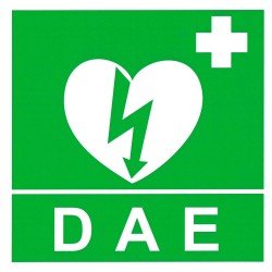 CARTELLONISTICA ADESIVA SEGNALETICA FRONTALE PER DEFIBRILLATORE DAE