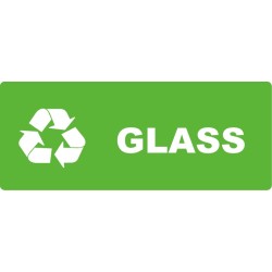 CARTELLONISTICA ADESIVA "GLASS" 20x8 CM