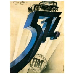 REPLICA TARGA VINTAGE AUTO FIAT 514