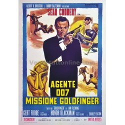 REPLICA STAMPA VINTAGE AGENTE 007 "MISSIONE GOLDFINGER"