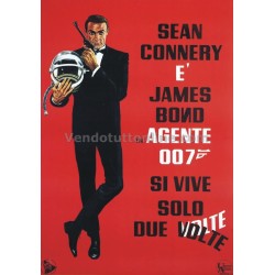REPLICA STAMPA VINTAGE AGENTE 007 "SI VIVE SOLO DUE VOLTE"