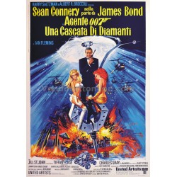 REPLICA STAMPA VINTAGE AGENTE 007 "UNA CASCATA DI DIAMANTI"