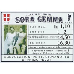 REPLICA STAMPA VINTAGE CASE DI TOLLERANZA "SORA GEMMA"