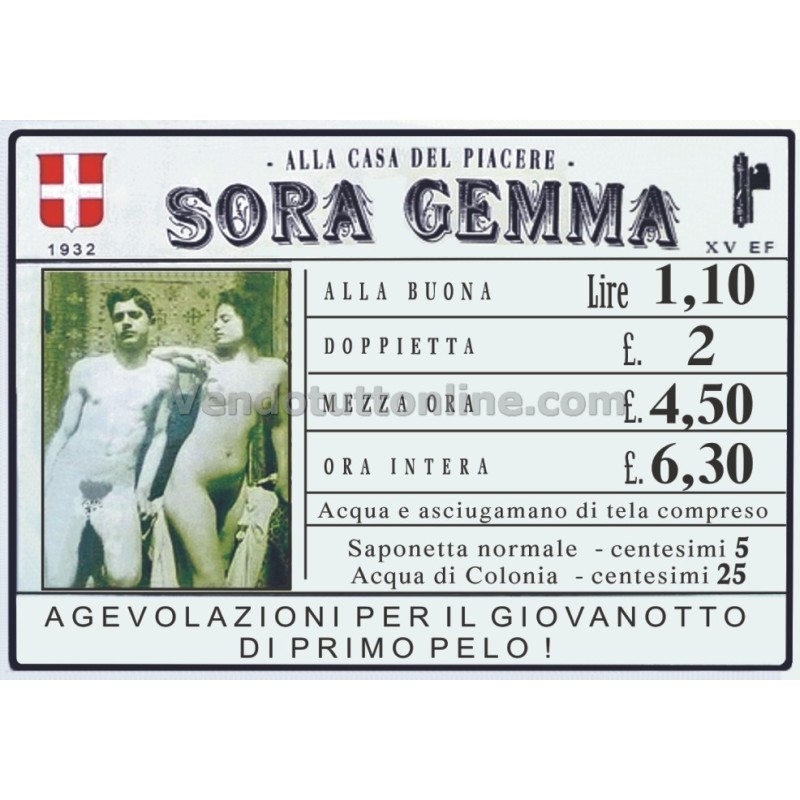 REPLICA STAMPA VINTAGE CASE DI TOLLERANZA "SORA GEMMA"